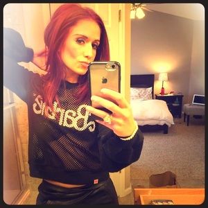 💲0️⃣🆔 WildFox Black Barbie fishnet Sweatshirt